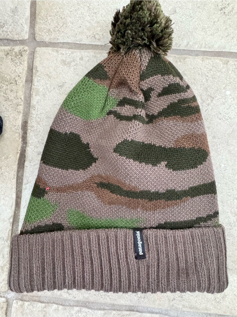 Patagonia Camo Pom Beanie - Brown, Green